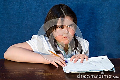 Schoolwork Stock Photo