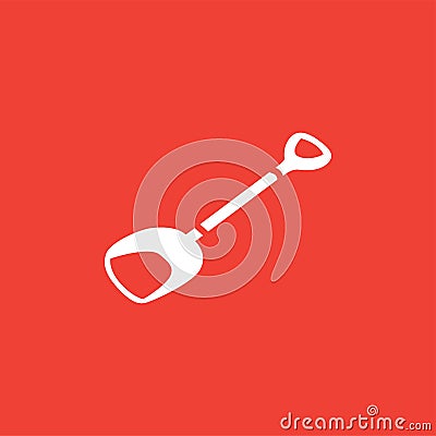 Schop Icon On Red Background. Red Flat Style Vector Illustration Vector Illustration