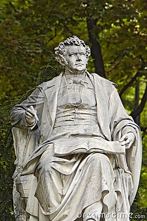 Schubert statue, Vienna Stock Photo