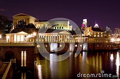 Schuylkill River at nigh Stock Photo