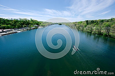 Schuylkill River Regatta competition Stock Photo