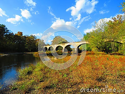 Schuylkill River Trail near Douglassville, Pennsylvania Stock Photo