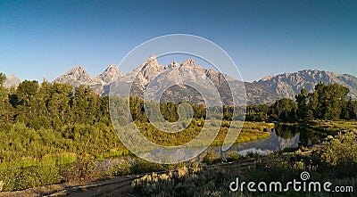 Schwabacher Landing - Grand Teton National park landscape Stock Photo