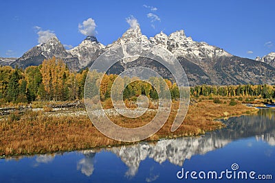 Schwabacher Landing Reflection Stock Photo