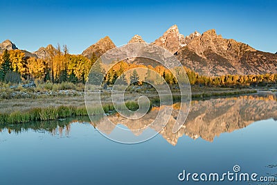 Schwabacher`s Landing Sunrise Stock Photo