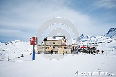Schwarzsee cable car station, Zermatt Editorial Stock Photo