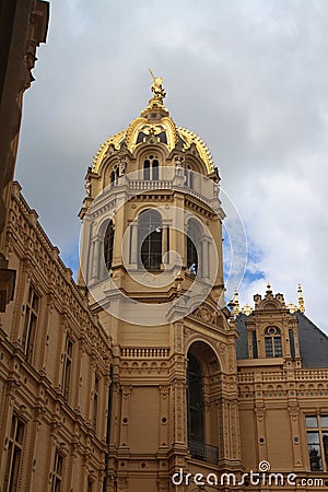 Schwerin Castle, detail. Stock Photo