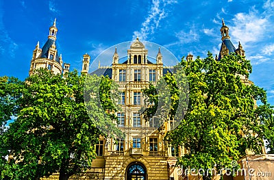 Schwerin Castle in North Germany Editorial Stock Photo