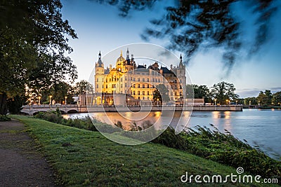 Schwerin palace or Schwerin Castle, northern Germany Stock Photo