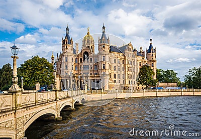 Schwerin palace or Schwerin Castle, northern Germany Stock Photo