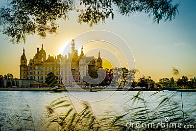 Schwerin palace or Schwerin Castle, northern Germany Stock Photo