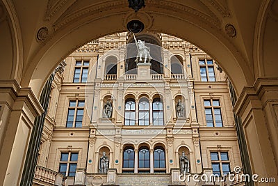 Schwerin palace facade Stock Photo