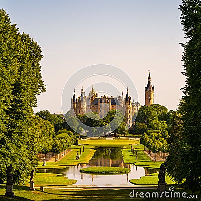 The Schwerin Palace in Germany Stock Photo