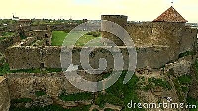 Schöne Ansicht über Akkerman-Festung in Belgorod-Dnister, Ukraine stock video Schöne Ansicht über Akkerman-Festung in Belgorod-Dnister, Ukraine stock video