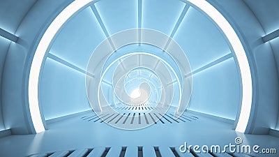 Sci-fi corridor Stock Photo