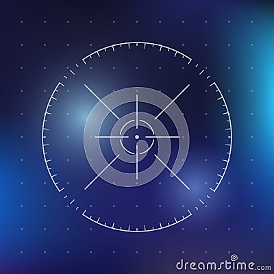 Sci-fi futuristic crosshair Vector Illustration