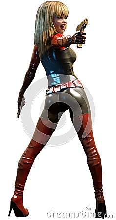 Sci-fi woman Stock Photo