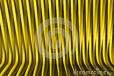 Sci-fi yellow 3D Illustration of abstract background - geometric surfaces formed by extruded star shape, xmas or veterans day Stock Photo
