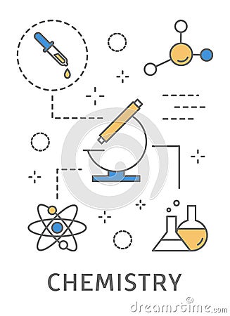Science areas set. Vector Illustration