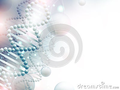 Science background with DNA Vector Illustration