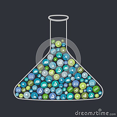 Science beaker concept Vector Illustration