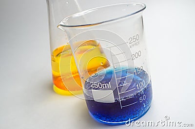 Science Beaker Experiment Stock Photo