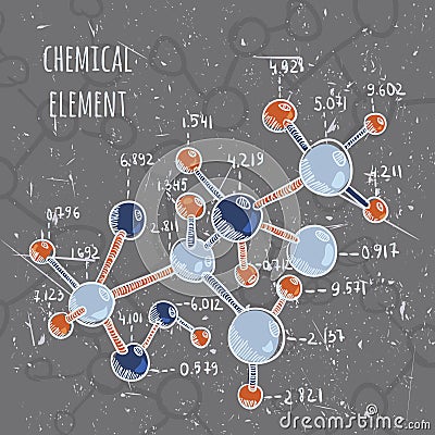 Science chemistry laboratory vector with grunge background Vector Illustration