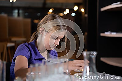 Science classroom helps students learn to observe, investigate and experiment about natural phenomena and then systematize results Stock Photo