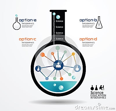 Science concept design template / can be used for infographics Vector Illustration