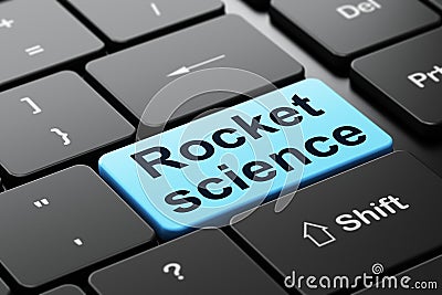 Science concept: Rocket Science on computer keyboard background Stock Photo