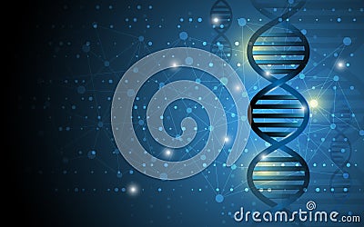 Science dna structure abstract design background Stock Photo
