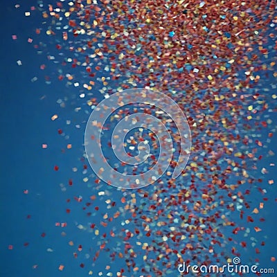 science fiction background of glowing particles with depth of field and bokeh. Particles form line and abstract surface gri Stock Photo