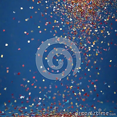 science fiction background of glowing particles with depth of field and bokeh. Particles form line and abstract surface gri Stock Photo
