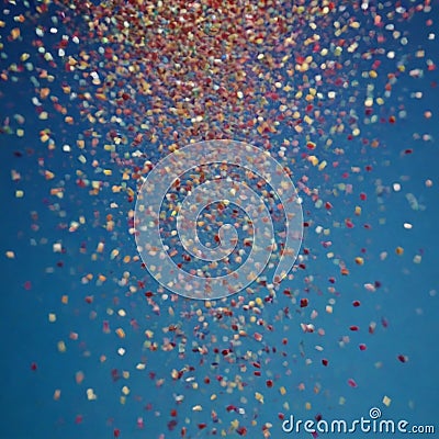 science fiction background of glowing particles with depth of field and bokeh. Particles form line and abstract surface gri Stock Photo