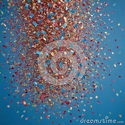 science fiction background of glowing particles with depth of field and bokeh. Particles form line and abstract surface gri Stock Photo