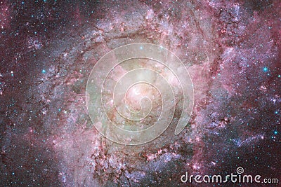 Science fiction space wallpaper, galaxies and nebulas in awesome cosmic image Stock Photo