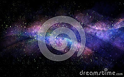 Science Fiction Swirl Galaxy Cosmos Background Stock Photo