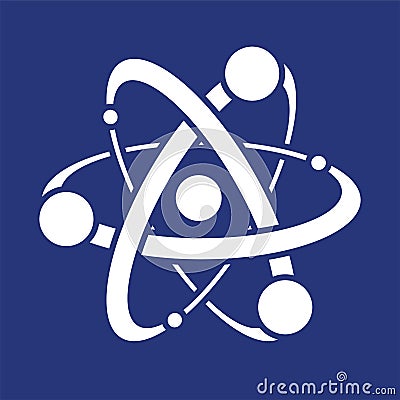 Science icon or symbol of atom, vector Vector Illustration