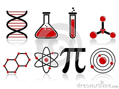 Science Icons Vector Illustration