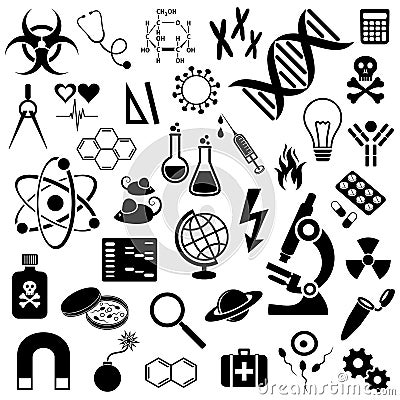 Science icons collection Vector Illustration