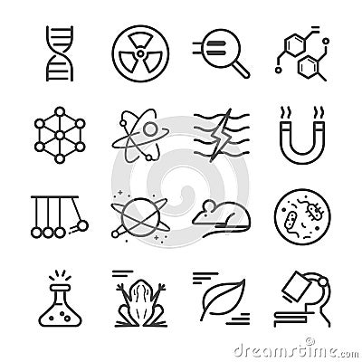 Science icons Vector Illustration