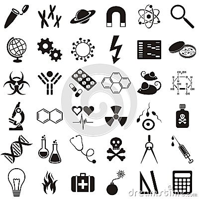 Science icons Vector Illustration