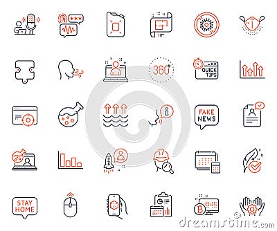 Science icons set. Included icon as Histogram, Inspect and 3d app web elements. For website app. Vector Stock Photo