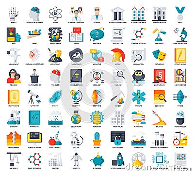 Science Icons Set Vector Illustration