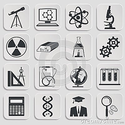 Science icons set Vector Illustration