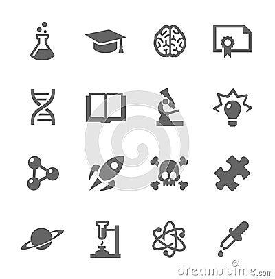 Science Icons Vector Illustration