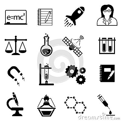 Science, innovation and discovery icons Vector Illustration