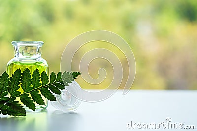 Science lab research for Natural aromatic and essential oil from fresh flower of for new product skin care. Stock Photo