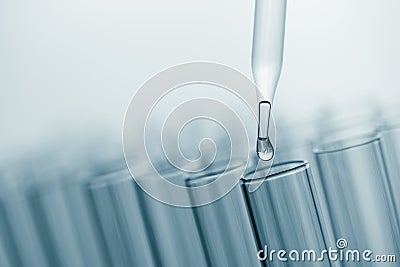 Science laboratory test tubes , lab equipment for research new m Stock Photo