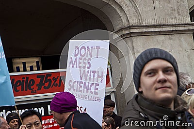 Science March Munich Germany on April 22 2017 Editorial Stock Photo